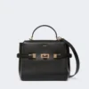 Bolso de piel lisa, negro Bolso de piel lisa, negro