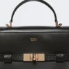 Bolso de piel lisa, negro Bolso de piel lisa, negro