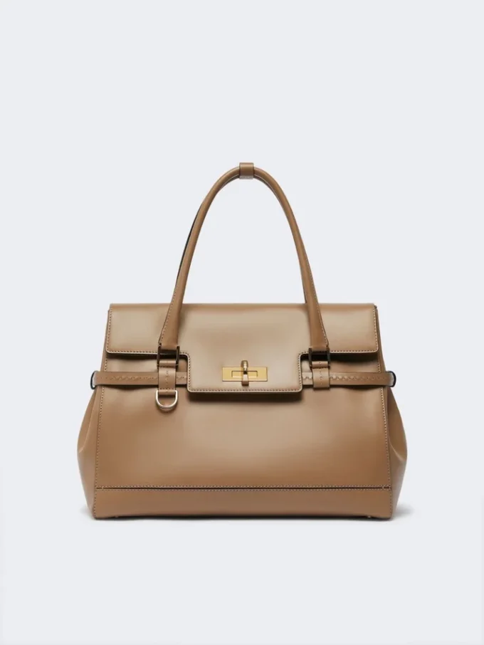 Bolso de piel natural, color barro Bolso de piel natural, color barro