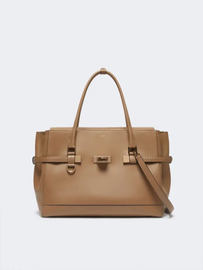 Bolso de piel natural, color barro Bolso de piel natural, color barro