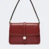 Bolso de piel natural, color burdeos Bolso de piel natural, color burdeos