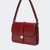 Bolso de piel natural, color burdeos Bolso de piel natural, color burdeos