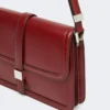 Bolso de piel natural, color burdeos Bolso de piel natural, color burdeos
