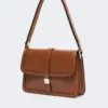Bolso de piel natural, color tabaco Bolso de piel natural, color tabaco