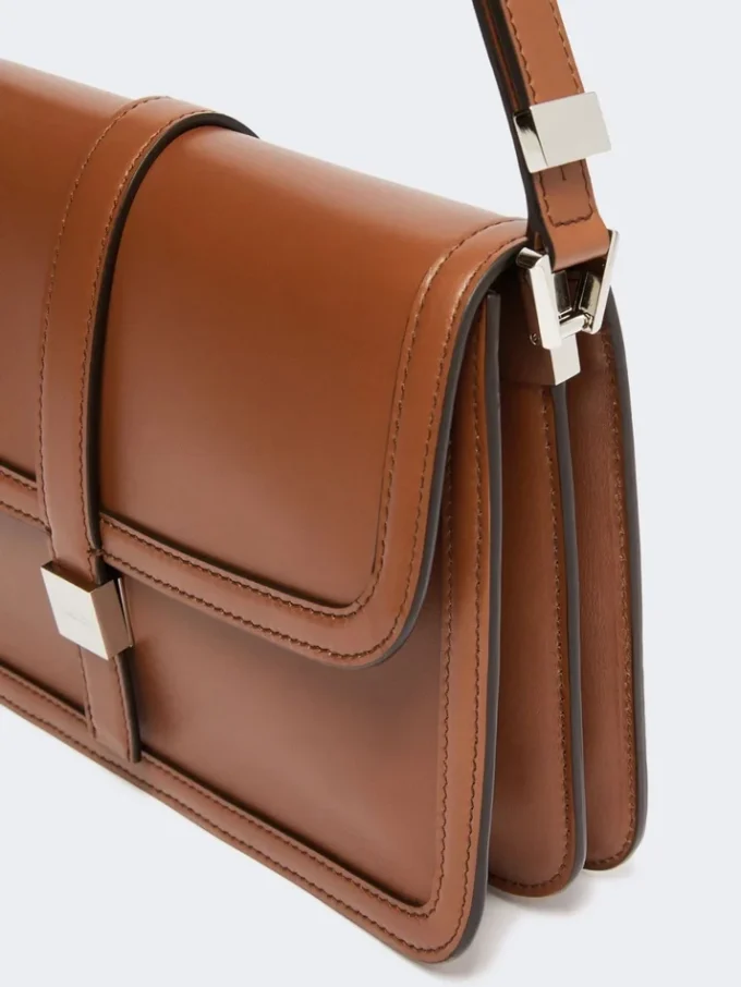 Bolso de piel natural, color tabaco Bolso de piel natural, color tabaco