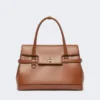 Bolso de piel natural, marrón ámbar Bolso de piel natural, marrón ámbar