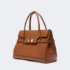 Bolso de piel natural, marrón ámbar Bolso de piel natural, marrón ámbar
