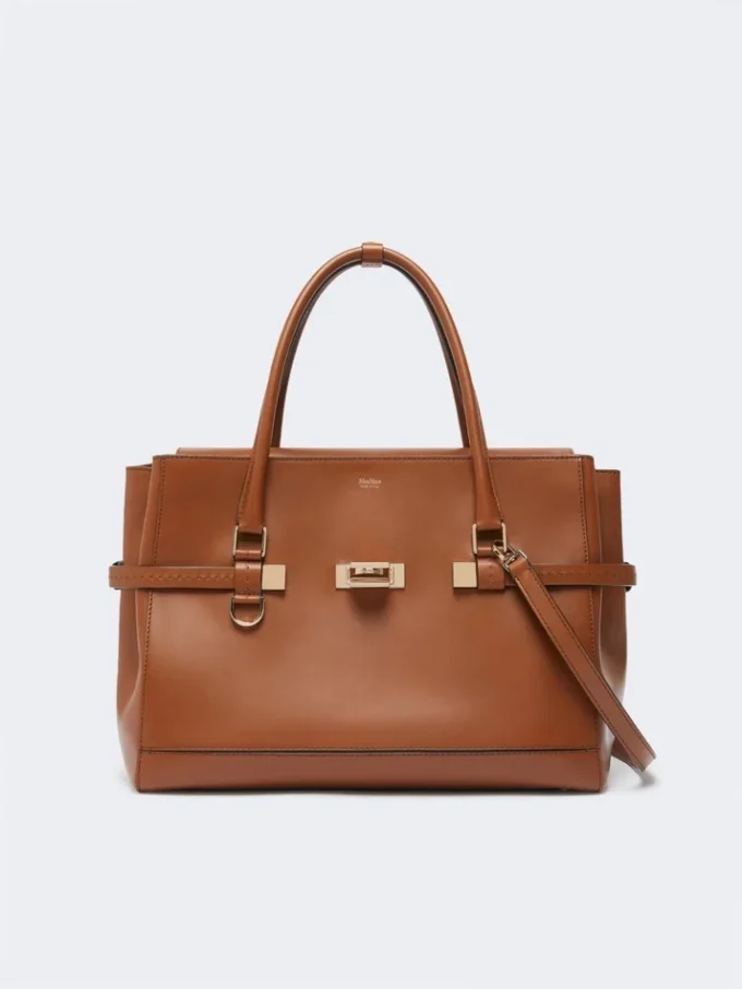 Bolso de piel natural, marrón ámbar Bolso de piel natural, marrón ámbar