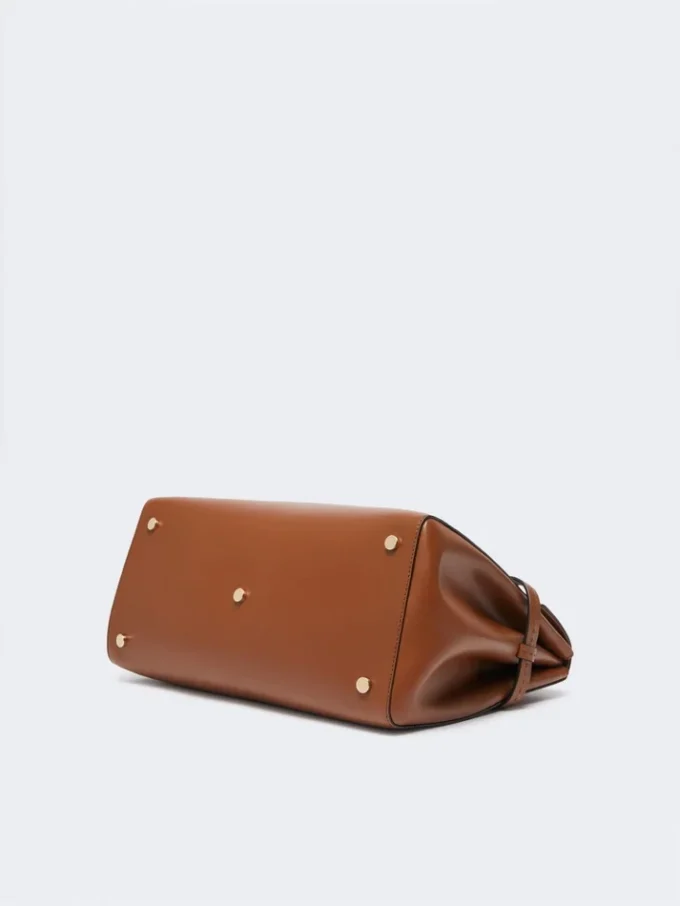 Bolso de piel natural, marrón ámbar Bolso de piel natural, marrón ámbar
