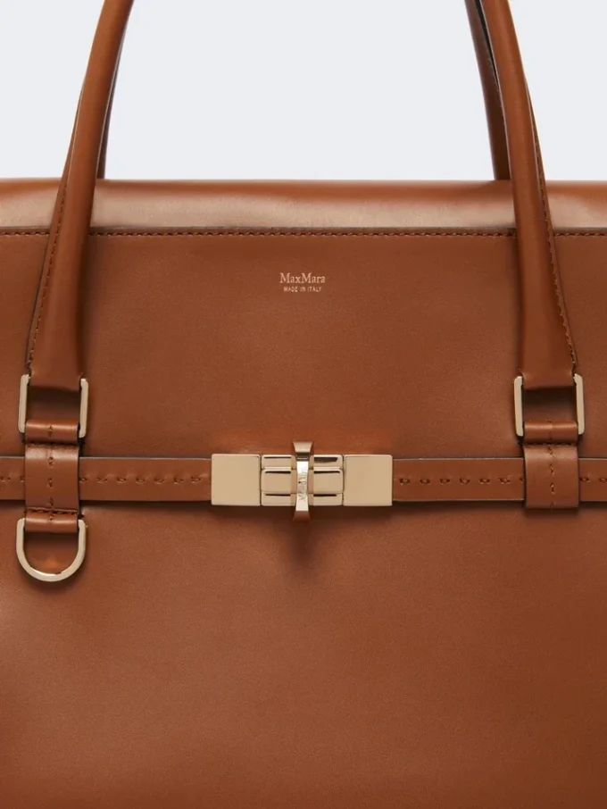 Bolso de piel natural, marrón ámbar Bolso de piel natural, marrón ámbar