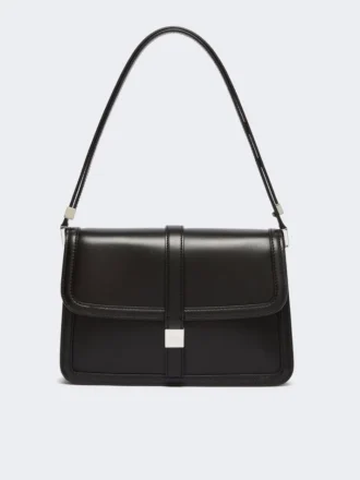 Bolso de piel natural, negro