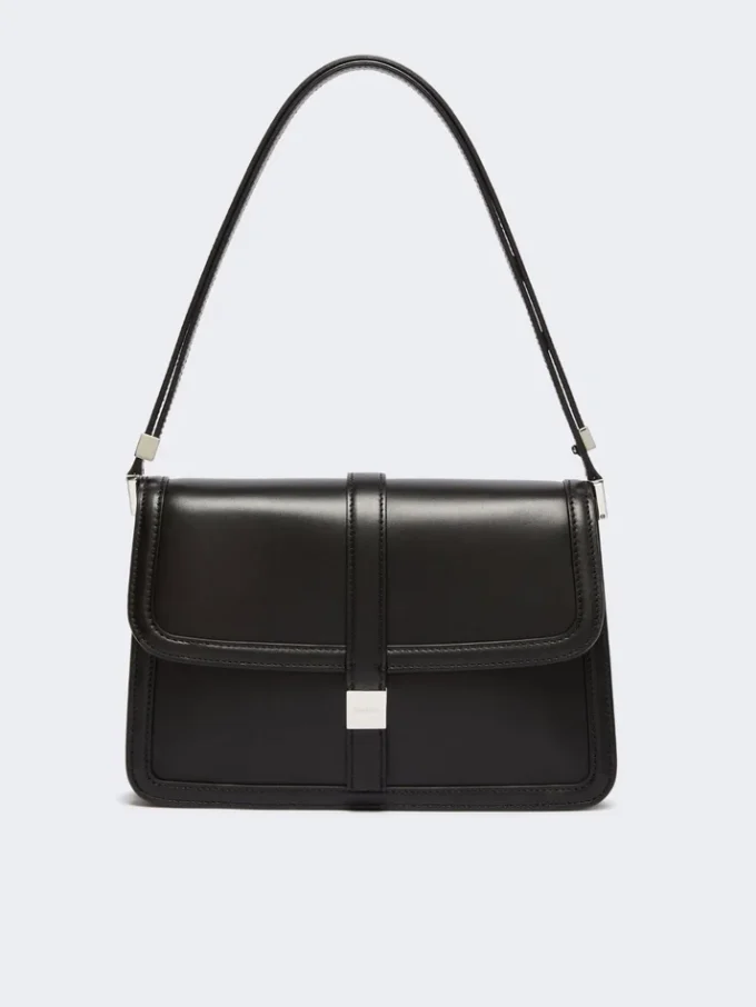 Bolso de piel natural, negro Bolso de piel natural, negro