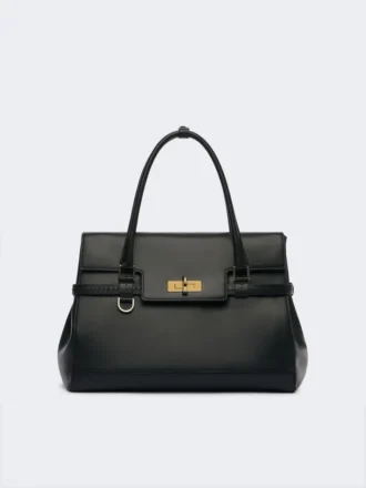 Bolso de piel natural, negro Bolso de piel natural, negro