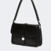 Bolso de piel natural, negro Bolso de piel natural, negro