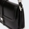 Bolso de piel natural, negro Bolso de piel natural, negro