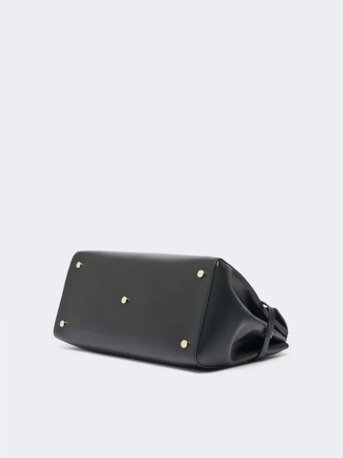 Bolso de piel natural, negro Bolso de piel natural, negro