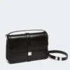 Bolso de piel natural, negro Bolso de piel natural, negro