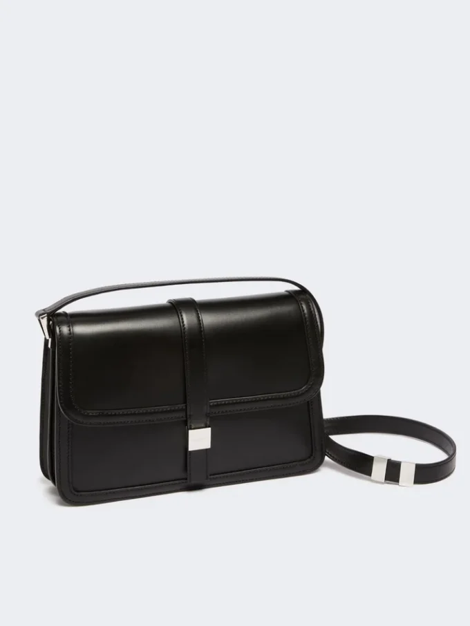 Bolso de piel natural, negro Bolso de piel natural, negro