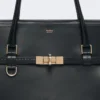 Bolso de piel natural, negro Bolso de piel natural, negro