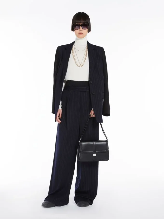 Bolso de piel natural, negro Bolso de piel natural, negro