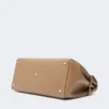 Bolso grande de cachemira y piel, marrón Bolso grande de cachemira y piel, marrón