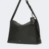 Bolso grande de piel de bajo brillo, negro Bolso grande de piel de bajo brillo, negro