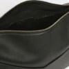 Bolso grande de piel de bajo brillo, negro Bolso grande de piel de bajo brillo, negro