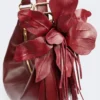 Bolso hobo de piel napa, color burdeos Bolso hobo de piel napa, color burdeos