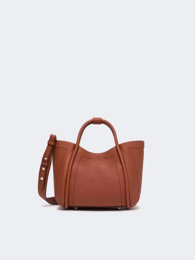 Bolso marino de piel extrapequeño, color óxido Bolso marino de piel extrapequeño, color óxido