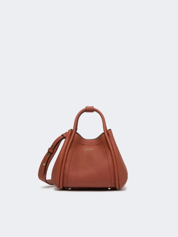Bolso marino de piel extrapequeño, color óxido Bolso marino de piel extrapequeño, color óxido