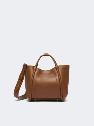 Bolso marino de piel extrapequeño, marrón bronce