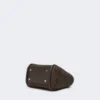 Bolso marino extrapequeño con tejido trenzado en forma de rombos, marrón oscuro Bolso marino extrapequeño con tejido trenzado en forma de rombos, marrón oscuro