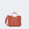 Bolso marino extrapequeño con tejido trenzado tipo rafia, color terracota Bolso marino extrapequeño con tejido trenzado tipo rafia, color terracota