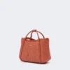 Bolso marino extrapequeño con tejido trenzado tipo rafia, color terracota Bolso marino extrapequeño con tejido trenzado tipo rafia, color terracota
