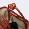 Bolso marino extrapequeño con tejido trenzado tipo rafia, color terracota Bolso marino extrapequeño con tejido trenzado tipo rafia, color terracota