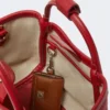 Bolso marino extrapequeño con tejido trenzado tipo rafia, rojo Bolso marino extrapequeño con tejido trenzado tipo rafia, rojo