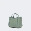 Bolso marino extrapequeño con tejido trenzado tipo rafia, verde salvia Bolso marino extrapequeño con tejido trenzado tipo rafia, verde salvia