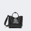 Bolso marino extrapequeño de piel, negro Bolso marino extrapequeño de piel, negro