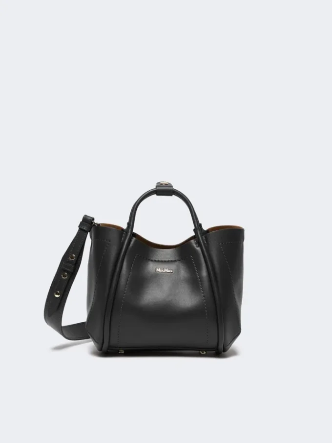 Bolso marino extrapequeño de piel, negro Bolso marino extrapequeño de piel, negro