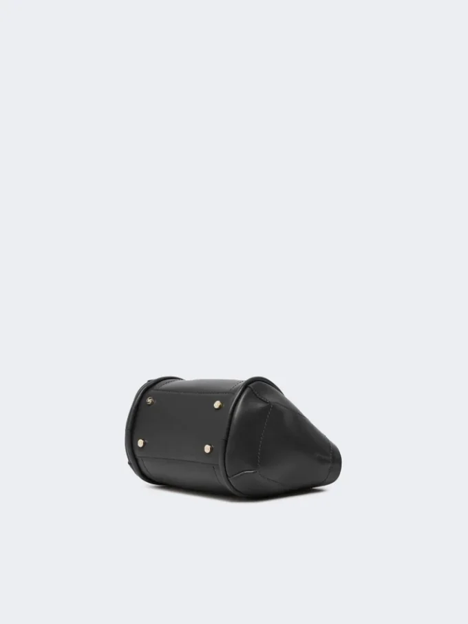 Bolso marino extrapequeño de piel, negro Bolso marino extrapequeño de piel, negro