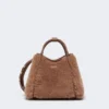 Bolso marino extrapequeño de tejido teddy, color camel Bolso marino extrapequeño de tejido teddy, color camel