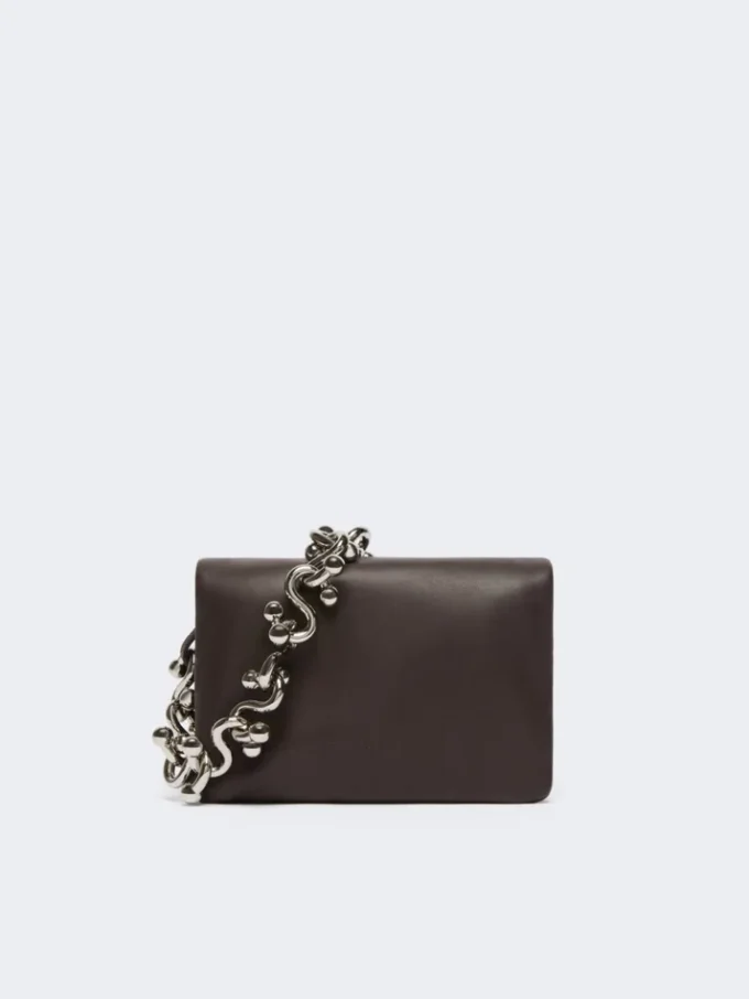 Bolso mini Soffy acolchado de piel napa, color cacao Bolso mini Soffy acolchado de piel napa, color cacao