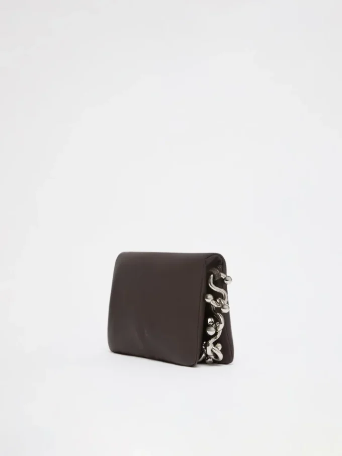 Bolso mini Soffy acolchado de piel napa, color cacao Bolso mini Soffy acolchado de piel napa, color cacao
