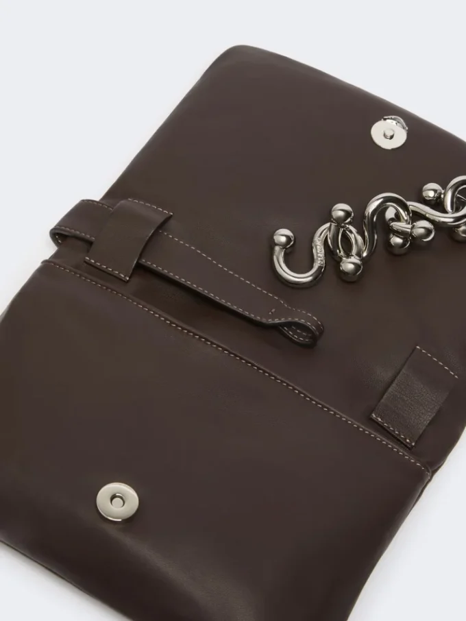 Bolso mini Soffy acolchado de piel napa, color cacao Bolso mini Soffy acolchado de piel napa, color cacao