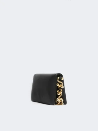 Bolso mini Soffy acolchado de piel napa, negro