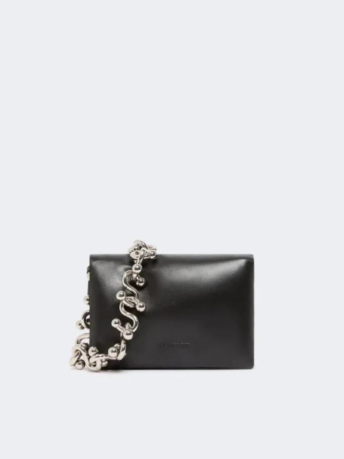 Bolso mini Soffy de napa acolchada, negro Bolso mini Soffy de napa acolchada, negro