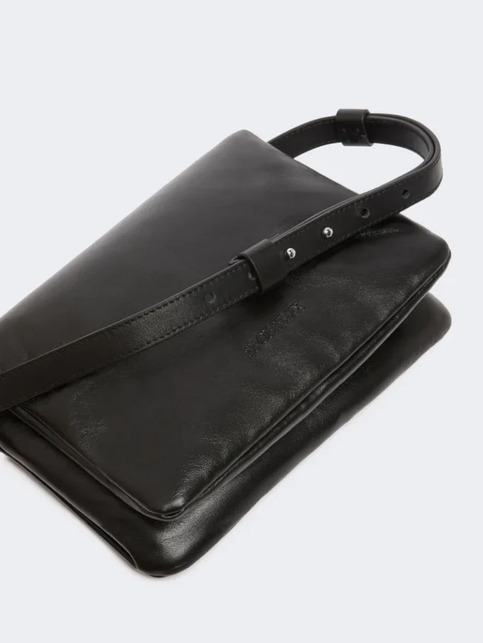 Bolso mini Soffy de napa acolchada, negro Bolso mini Soffy de napa acolchada, negro