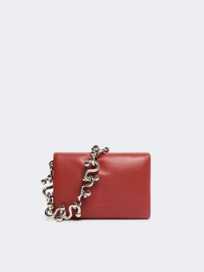 Bolso mini Soffy de napa acolchada, rojo ladrillo Bolso mini Soffy de napa acolchada, rojo ladrillo