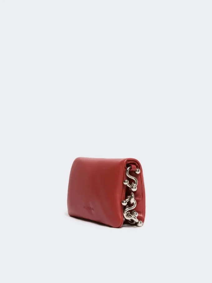 Bolso mini Soffy de napa acolchada, rojo ladrillo Bolso mini Soffy de napa acolchada, rojo ladrillo