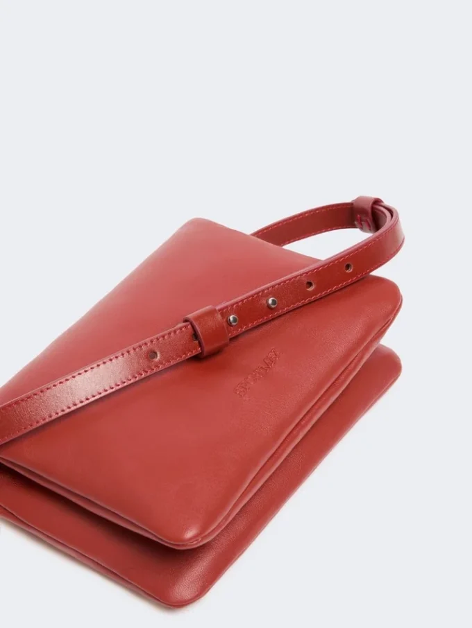 Bolso mini Soffy de napa acolchada, rojo ladrillo Bolso mini Soffy de napa acolchada, rojo ladrillo